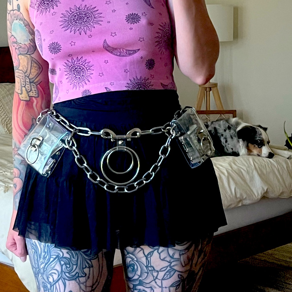 Clear Waist Bags For Gogo Or Rave.